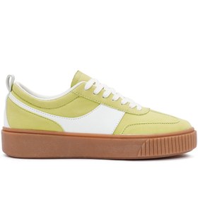 Resim Derimod ACBC x Derimod Kadın Sarı Bağcıklı Süet Sneaker 25SFD435210 