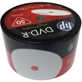 Resim HP DVD-R 4,7gb-120min 16x 50 li Shrink Printable 