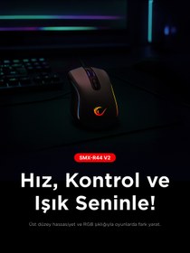 Resim Rampage SMX-R44 Kablolu Makrolu Oyuncu Mouse 