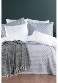 Resim Çeyiz Diyarı Fiona 10 Parça Pikeli Çeyiz Seti Gri Gri 