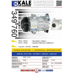 Resim Klima Kompresörü Escort (90 99)Orion 1990-1992 504645059 