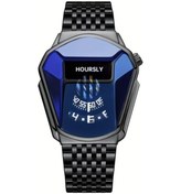 Resim Honeybeeshop Moda Yaratıcı Kova Kadran Paslanmaz Çelik Kuvars Siyah Saat Hediye İçin İdeal Seçim Diğer 