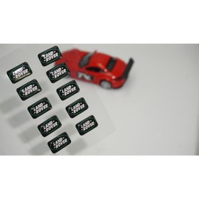 Resim DK Tuning Land Rover Logo 3d Cam Açma Torpido Konsol Ayna Çıkartma Seti 