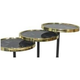 Resim Brc Olimpik Zigon Siyah Mermer Desen Metal Transmisyon Çelik Gold 