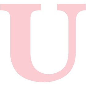 Resim Karton Harf Banner Pembe U 