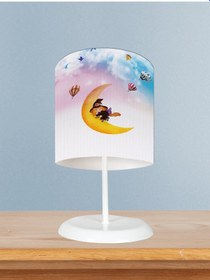 Resim Mekta Home Bebek Ve Çocuk Odası Ay Ve Cadı Desenli Abajur 