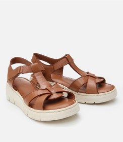 Resim Hotiç Kadın Deri Taba Ayarlanabilir Comfort Sandalet 01sah306850a370 Taba-tan Taba 