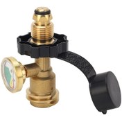 Resim Yifomall Pol Gaz Tankı Adaptörü - Qcc1 Dönüştürücü Basınç Göstergeli Pratik Bağlantı Çözümü 