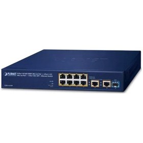 Resim Planet PL-GSD-1121XP 8 Port Gigabit PoE+ 2 Port 2.5GBit 1 Port SFP PoE Switch 