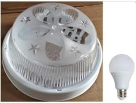 Resim Tavan Lambası Glop Armatür, 9W Beyaz LED Ampul Dahil, E27 Duylu, Banyo Balkon Merdiven Aydınlatması 