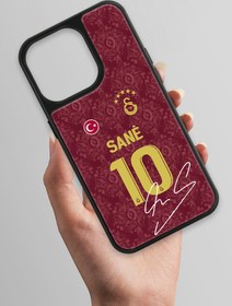 Resim Galatasaray Leroy Sane 3. Forma İmzalı Cam Telefon Kılıfı - iPhone 14 Pro 