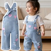 Resim Kız Çocukları İçin Kalın Denim Tarzı Romper, Kalp Nakışlı ve Yıpranmış Kenarlı - Rahat Kıyafet, Makinede Yıkanabilir, Tüm Mevsimler İçin Uygun, Kolay Bakım, Oyun Kıyafeti, Küçük Çocuk Kıyafetleri, Bebek Kıyafetleri, Açık Hava İçin Uygun, Yanlış Varsayımlı Tarafta, Bebek Kıyafeti, Fermuarlı Jumpsuit, Genç Çocuklar İçin, Küçük Çocuk Kıyafetleri - Halat Detayları, Bebek Jumpsuit, Bebek Faliani, Açık Hava İçin Uygun 