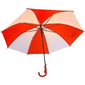 Resim Kırmızı Beyaz Çocuk Şemsiye 6-12 Yaş Kırmızı 