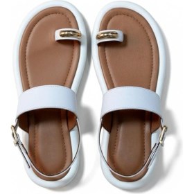 Resim Ne&Ve Shoes Hakiki Deri Parmak Arası Arkadan Tokalı Kadın Günlük Sandalet 