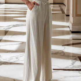 Resim Kadınların Şık Siyah Düz Bacak Pantolonları - Bağcıklı Bel, Rahat Polyester Kumaş, Yan Cep Detaylı Rahat Kesim, Günlük Hafta Sonu Kıyafeti İçin Mükemmel, Rahat Kıyafet Pantolonları|Düz Bacak Pantolonları|Polyester Kumaş 