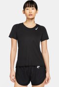 Resim W NK DF RACE TOP SS Siyah Kadın Kısa Kol T-Shirt Nike