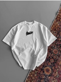 Resim Ge Ticaret Baskılı Oversize T-shirt - Beyaz Beyaz 
