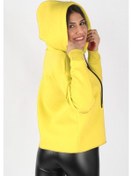 Resim Kadın Kapüşonlu Sweatshirt Sarı Çok Renkli 