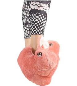 Resim Peluş Tavşan Figürlü Kaymaz Ve Ses Yapmaz Ev Panduf Pudra-pudra Pudra 