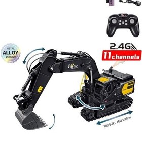 Resim Uzaktan Kumandalı Full Fonksiyon Hareketli Excavator 2.4ghz Iş Makinesi Oyuncak Ekskavatör Çok Renkli 