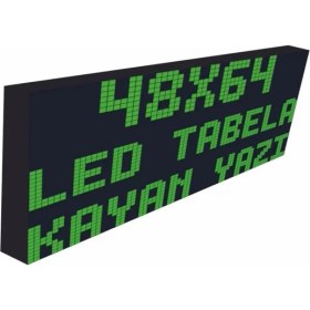 Resim LED Tabela 48X64CM Tek Taraflı Yeşil Kayan Yazı-Wifi 