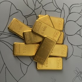 Resim 10 Adet Taklit Altın Barlar, Yüksek Kaliteli El Yapımı Katı Süsler, Modern Ev, Oturma Odası, Çalışma Masası, Ofis Masaüstü, Vitrin Dekorasyonu için Uygun, Hediye Olarak Verilebilir 