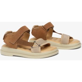 Resim Greyder Kadın Bej Taba Süet Hakiki Deri Spor Sandalet 6Y2TS57808 