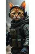 Resim aydın garage Kedi Kapı Direk Kaplama Folyosu BASKILI STİCKER Sağ-Sol 2 Adet 22*50 CM 
