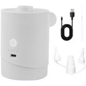 Resim Mufunye Usb Pil Desteği 5000pa Çift Fonksiyonlu Hantalama/şişirme Taşınabilir Dış Mekan Hava Pompası Hs-8406 Beyaz Renkli Renkli Kutuda 