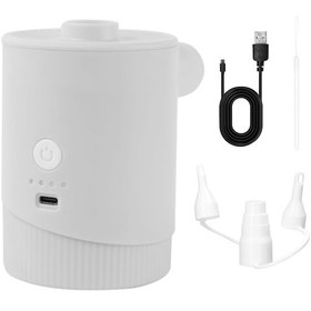 Resim Mufunye Usb Pil Desteği 5000pa Çift Fonksiyonlu Hantalama/şişirme Taşınabilir Dış Mekan Hava Pompası Hs-8406 Beyaz Renkli Renkli Kutuda 