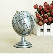 Resim Kangvka Retro Avrupa Stili Yüksek Kaliteli Alaşım Küre Dekorasyon - Gri Renk, 8x8x12 Cm 