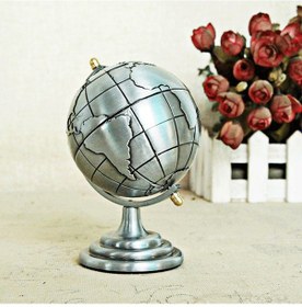 Resim Kangvka Retro Avrupa Stili Yüksek Kaliteli Alaşım Küre Dekorasyon - Gri Renk, 8x8x12 Cm 