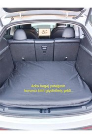 Resim Shop-set Tesla - Model Y Uyumlu Oto Arka Koltuk Yatağı - KREM - 6 Cm Kuştüyü Sünger, Yastıklı, Çantalı 