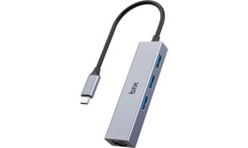 Resim Bix Type-c Usb 3.0 Gigabit Ethernet Ve 3 Portlu Usb Çoklayıcı Hub 