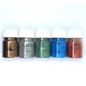 Resim FourForce Epoksi Reçine Metalik Sedefli Pigment Toz Boya Seti 5 Renk Set Fiyatıdır 