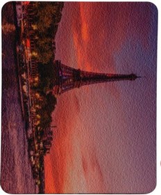 Resim Paris Eyfel Kulesi Desenli Kaymaz Taban Optik Bilgisayar Notebook Mouse Pad Maus Ped 17,5x21,5cm 