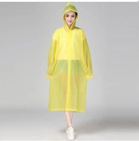 Resim Unisex Sarı Eva Kumaş Su Rüzgar Geçirmez Yağmurluk Sarı 