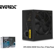 Resim Everest EPS-600A 600W 12CM Fsn 4 Sata Aktif Pfc Güç Kaynağı Power Supply 