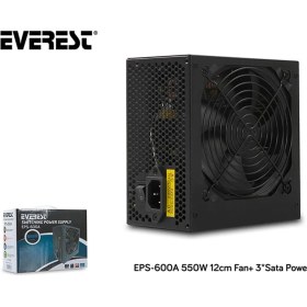 Resim Everest EPS-600A 600W 12CM Fsn 4 Sata Aktif Pfc Güç Kaynağı Power Supply 