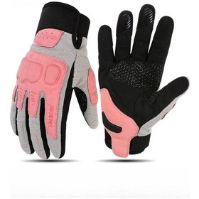 Resim Motosiklet Makaron Retro Nefes Alabilir Örgü Şövalye Eldiven Dokunmatik 