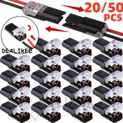 Resim 20/50 Paket H2 2 Pinli Takılabilir Kablo Konnektörleri, Düşük Voltajlı Kablolar İçin Naylon İzoleli Bakır Hızlı Bağlantı Terminal Bloğu, Şarj Olmayan Güç Modu, Elektronik Bileşen Yok 