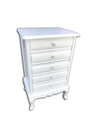 Resim Şifonyer Aslan Model Kayın Torna Ayak Çekmec 1Adet Parlak Beyaz N (382059832) 