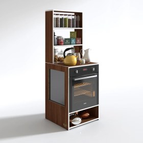 Resim Kenzlife ankastre fırın dolabı ismihan cvz 165*60*56 mutfak raflı 