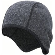Resim Moveevo Kış Bisiklet Bonneti Polar Fleece Isı Sağlar, Rüzgar Engeli, Güneş Gözlüğü Ve Yansıtıcı Çizgilerle Outdoor Sporlar İçin Gri 