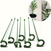 Resim 10 Adet Yeşil Plastik Bitki Destek Çubukları, Saksı Bitkileri için Fiberglas Çiçek Koruyucular, Kelebek Orkide Sabitleyiciler, Ev Bahçecilik Aksesuarları, Dış Mekan Bahçecilik | Yeşil Bahçe Çubukları | Plastik Fiberglas Çubuklar 