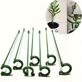 Resim 10 Adet Yeşil Plastik Bitki Destek Çubukları, Saksı Bitkileri için Fiberglas Çiçek Koruyucular, Kelebek Orkide Sabitleyiciler, Ev Bahçecilik Aksesuarları, Dış Mekan Bahçecilik | Yeşil Bahçe Çubukları | Plastik Fiberglas Çubuklar 