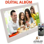 Resim JUNGLEE 10 inç Dijital Fotograf Çerçevesi Led Hd Ekran Usb/sd Mp3/mp4 Çalar Video Oynatma Uzaktan Kumandalı 