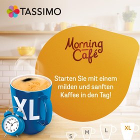 Resim Tassimo Morning Café XL Mild & Smooth Kapsüller, 105 Kahve Kapsülü, 5'li Paket, 5 x 21 İçecek - Tassimo Morning Café XL Hafif ve Pürüzsüz - 21 içecek / Mild & Smooth / 147 g (pack of 5) 