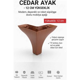 Resim Cedar 12 Cm Koltuk Yatak Odası Tv Ünitesi Konsol Ve Sehpa Genç Ve Çocuk Odası Ayağı Ceviz Ceviz 