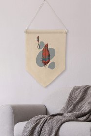 Resim Oturma Odası Duvar Dekoru, Pinterest Oda Dekoru, Boho Kanvas Flama Askılı Duvar Örtüsü NO:485 - Renkli - 5 / 70 x 100 